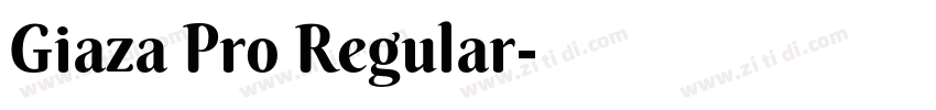 Giaza Pro Regular字体转换